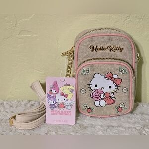Primark Hello Kitty Pink and Cream Canvas Crossbody Bag NWT